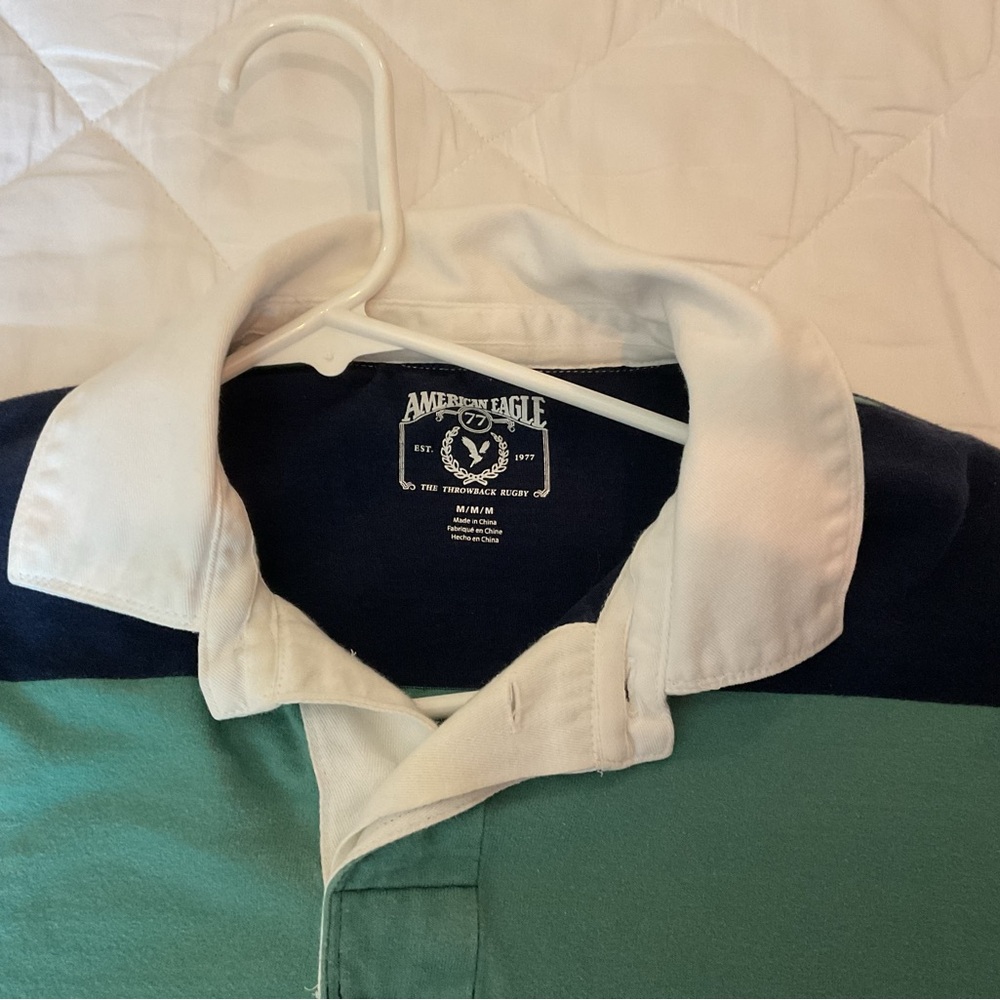 AMERICAN EAGLE OUTFITTERS CROPPED Rugby Shirt - Picture 6 of 6